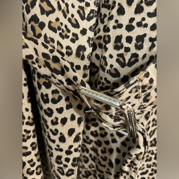 Monarc anthropology open belted cardigan, side pockets,Sz M NWOT animal print - Picture 9 of 10